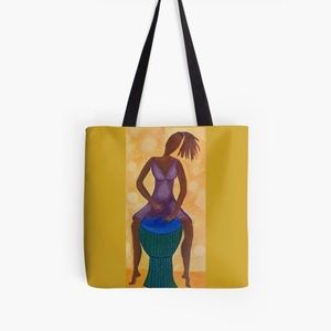 Canvas tote bag with original artwork